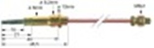 termocoppia m8x1 l 1200mm attacco ad innesto diametro 6,0mm