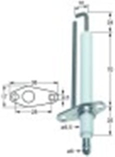 candela accensione lunghezza della flangia 38mm larghezza della flangia 17mm d1 diametro  9,5mm l1 24mm
