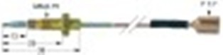 termocoppia con 1 cavo l 450mm attacco f 7,7mm m6x0,75