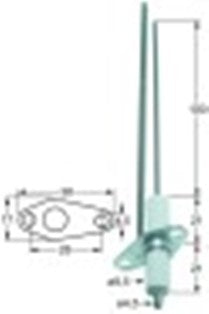 candela accensione lunghezza della flangia 38mm larghezza della flangia 17mm d1 diametro  9,5mm l1 100mm