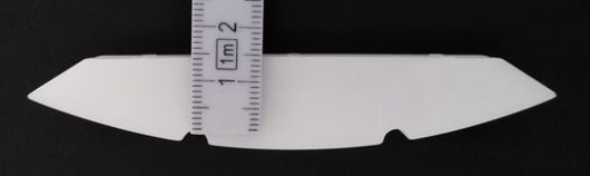PATTINO SCORRIMENTO GRANDE LABO MECCANICO  L. ZA: 100 mm D. 9.5 × 1.8 × 1.2 cm