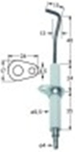 candela accensione lunghezza della flangia 24mm larghezza della flangia 17mm d1 diametro  9,5mm l1 48mm