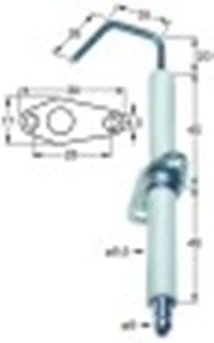 candela accensione lunghezza della flangia 38mm larghezza della flangia 17mm d1 diametro  9,5mm l1 20mm