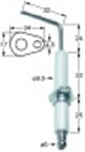 candela accensione lunghezza della flangia 24mm larghezza della flangia 17mm d1 diametro  9,5mm l1 24mm