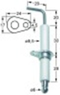 candela accensione lunghezza della flangia 24mm larghezza della flangia 17mm d1 diametro  9,5mm l1 20mm