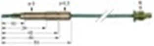 termocoppia flessibili m8x1 l 1200mm attacco ad innesto diametro 6,0(6,5)mm