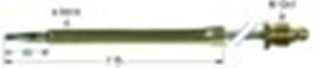 termocoppia m10x1 l 650mm attacco ad innesto diametro 6,0mm