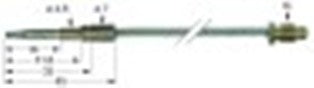 termocoppia flessibili m8x1 l 450mm attacco ad innesto diametro 4,8mm