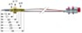 termocoppia con giunto l 600mm capicorda cilindrico diametro 2mm a spina