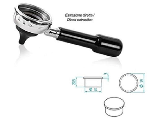 PORTAFILTRO CAPSULA SINGOLA FAP MOD. NUOVA SIMONELLI APPIA/AURELIA CON KIT SUPEREMULSIONE