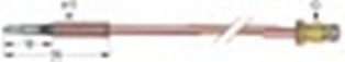 termocoppia con cavi bipolari l 600mm attacco ad innesto diametro 5,0mm m8x1