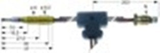 termocoppia con giunto interrotto m9x1 l 750mm attacco ad innesto diametro 6,0mm cavo 280mm