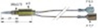termocoppia con cavi bipolari l 750mm m6x0,75 f 7,7mm f 6,3mm