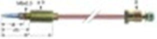 termocoppia m8x1 l 600mm m6x0,5