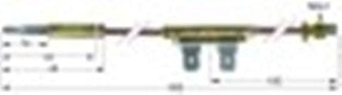 termocoppia con giunto interrotto m8x1 l 850mm contatto a pressione f 6,3mm