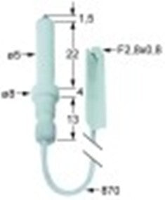 candela accensione d1 diametro  5mm lunghezza del cavo 870mm attacco f 2,8x0,8mm