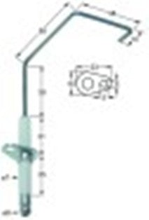 candela accensione lunghezza della flangia 23mm larghezza della flangia 15mm d1 diametro  7mm l1 38mm