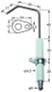 candela accensione lunghezza della flangia 24mm larghezza della flangia 17mm d1 diametro  9,5mm l1 45mm