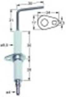 candela accensione lunghezza della flangia 24mm larghezza della flangia 17mm d1 diametro  9,5mm l1 31mm