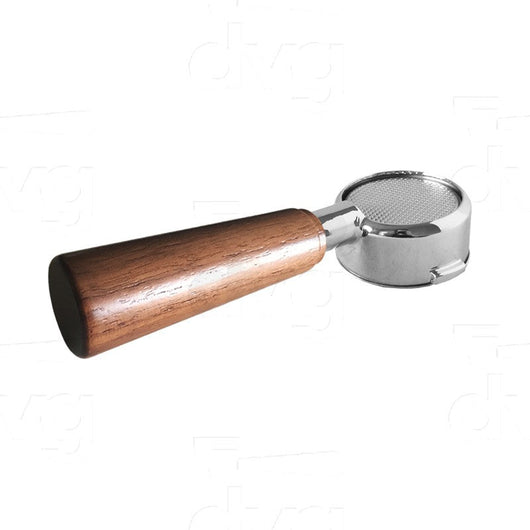 PORTAFILTRO SENZA FONDO PAVONI FAMIGLIA D.54MM MILLENIUM, EUROPICCOLA CON MANOPOLA IN LEGNO