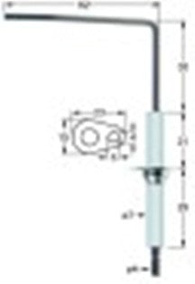 elettrodo di controllo collegamento diametro  4mm lunghezza della flangia 23mm d1 diametro  7mm