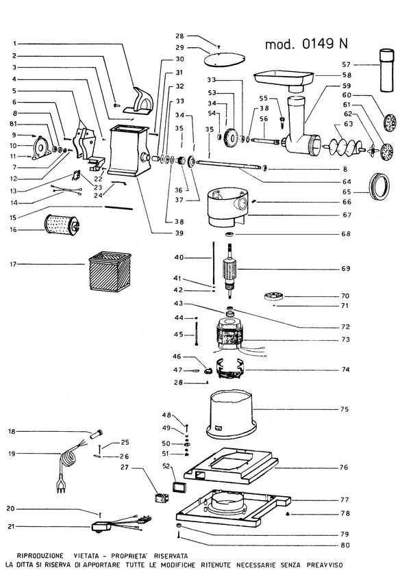QUICK MILL DISCO Forato Tritacarne 4 Mm Originale Gruppetto 0149 EUR 50,90 - IT - Foto 12