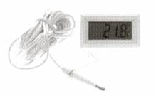 Termometro digitale da pannello
DTE/B -50ø +70 øC, sonda lung. 1 mt,
funzionamento a batteria