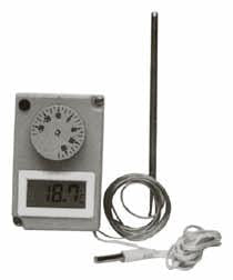 Termometro TC-C DIGIT con termometro-35ø +35ø C capillare, bulbo termometro-40ø +50ø C, differenziale 2ø C
