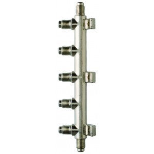 Collettore a 5 utenze 20unf-7/16" - ottone - raccorderia per spillatura birra