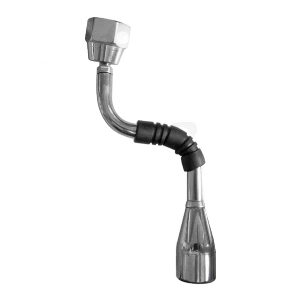 LANCIA ACQUA INOX L.150MM CON FRANGIACQUA E DADO INOX, CON GUAINA ANTISCOTTATURA

