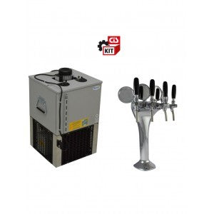 Impianto birra cooler sottobanco verticale da 1/3HP con colonna Giotto 4 vie completo