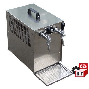 Impianto birra cooler soprabanco a 2 vie da 1/3 HP con raccogligocce integrato completo di accessori