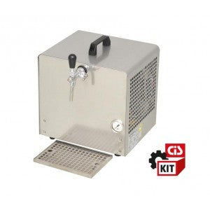 Impianto birra cooler aria compressa soprabanco a 1 via da 4/5 HP con raccogligocce integrato completo di accessori