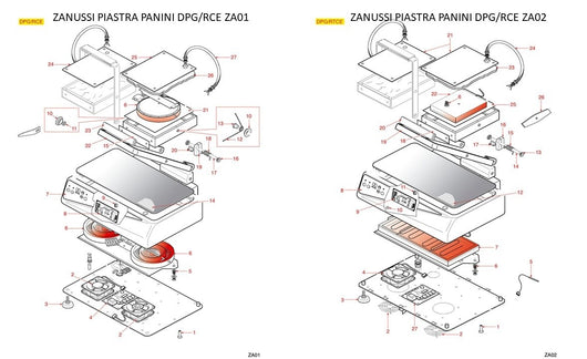 MOLLA ø 21x75 mm per PIASTRA PANINI DPG/RCE ZANUSSI ELECTROLUX PROFESSIONAL