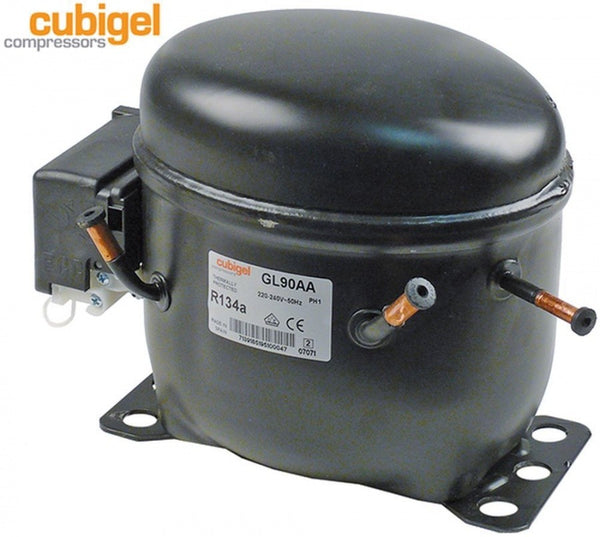 compressore refrigerante r134a tipo gl90aa 220-240v 50hz lbp 9,4kg 1/4hp