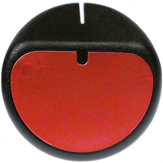 manopola interruttore marcatura zero diametro  45mm alb. diametro  6x4,6mm parte piana superiore rosso Angelo-Po