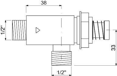 valvola ca.15s con comando a ginocchio filetto 1/2" Adatto :  Cookmax, MBM-Italien