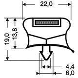 Guarnizione magnetica ad incastro per tavoli Zanussi Electrolux 099531 Alpeninox