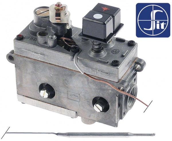 termostato gas senza cappa, tasto e gomito sit tipo minisit 710 t. mass. 190°c 50-190°c