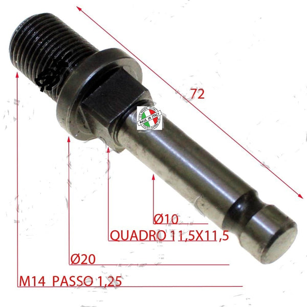 PERNO PORTA COLTELLO TRITACARNE MARCA ABO MOD. 12 Ø FIL 14 PASSO 1.25