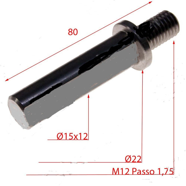 PERNO PORTA COLTELLO MARCA FAMA MOD. 22 UNGER Ø FIL 12 PASSO 1.75 Ø FL