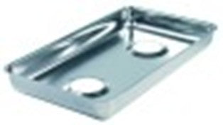 bacinella di raccolta l 560mm lar. 330mm h 60mm diametro  85mm fori diametro  85mm int. dei fori 285mm