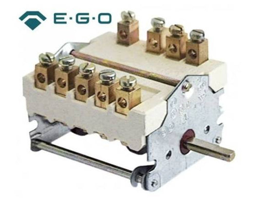 COMMUTATORE 0-6 POSIZIONI portata contatti 32A 250V - max 150°C perno