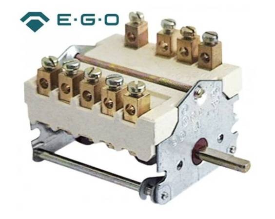 COMMUTATORE 0-6 POSIZIONI portata contatti 32A 250V - max 150°C perno