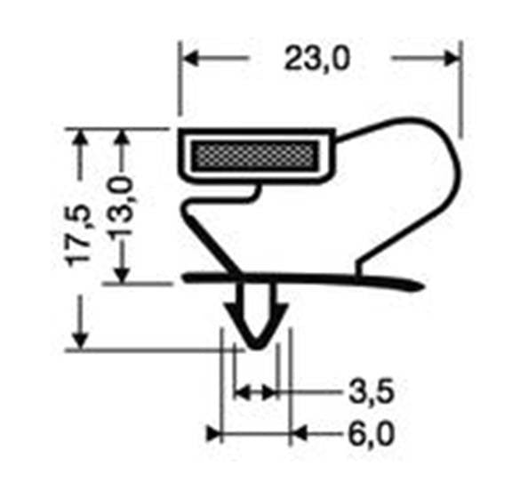 Angelo Po Sagi 37Q4370
Guarnizione magnetica ad incastro per armadi 1618 x 668