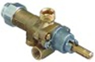 rubinetto del gas pel tipo 21s entrata gas m16x1,5 (tubo diametro  10mm) by-pass diametro  0,4mm