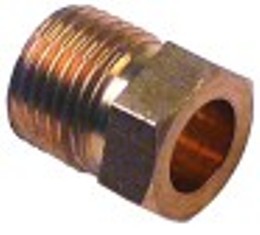 vite bicono filetto 1/8" per tubo diametro  1/4" cct l 12mm ottone con. 1 pz ch 10