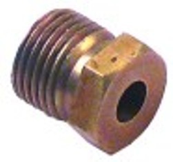 vite bicono filetto 1/8" per tubo diametro  4mm l 11mm ottone con. 1 pz ch 10