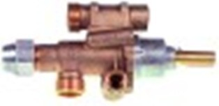 rubinetto del gas pel tipo 22s/o entrata gas m20x1,5 (tubo diametro  12mm) by-pass diametro  1,3mm