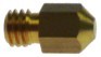 ugello per bruciatore pilota gas liquido foro diametro  0,2mm indice 20 filetto 7/32" (28g) ch 6